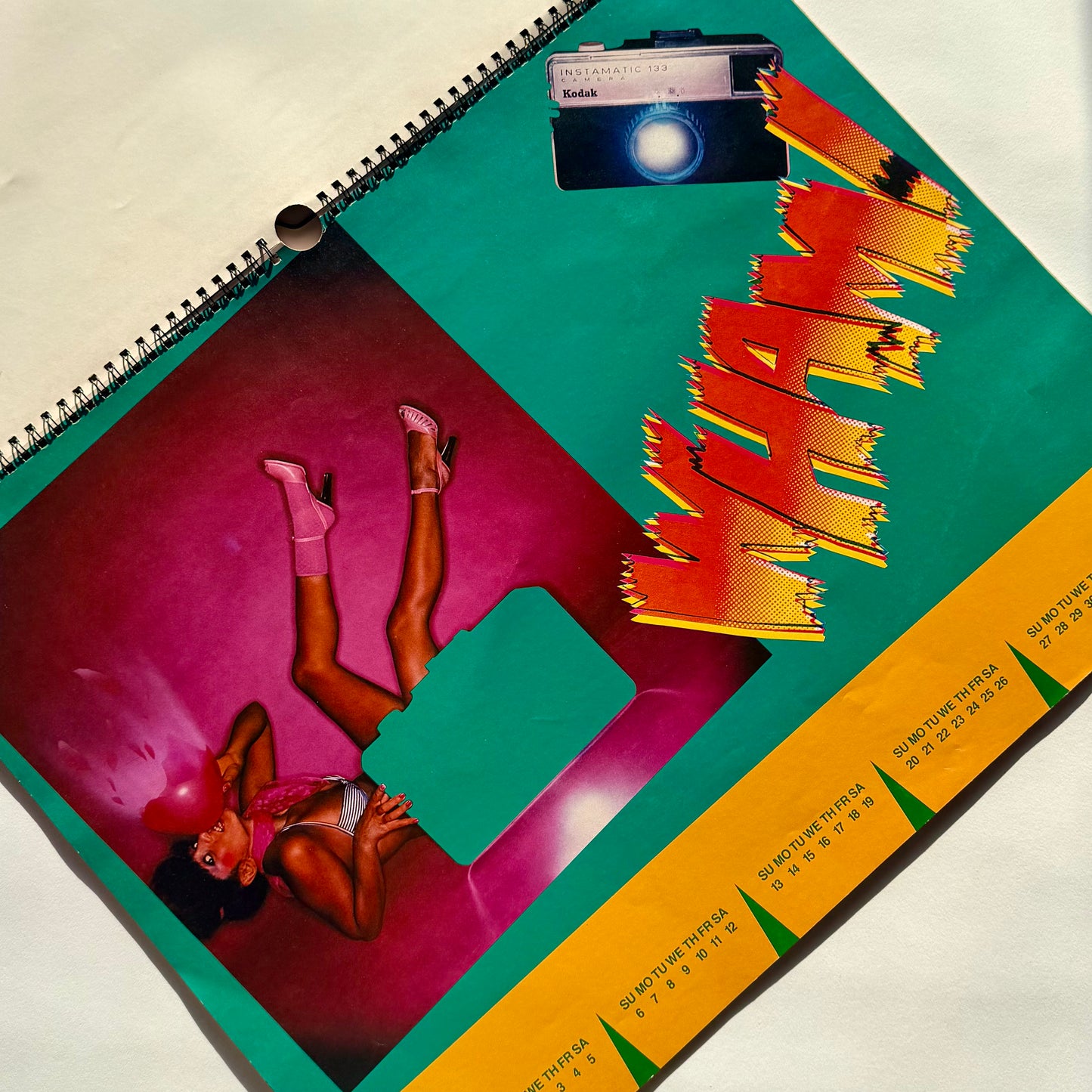Rare Cheyco Leidmann 'Banana Split' Oversized Calendar 1984