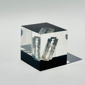 Vintage Lucite Encased Razor Blade
