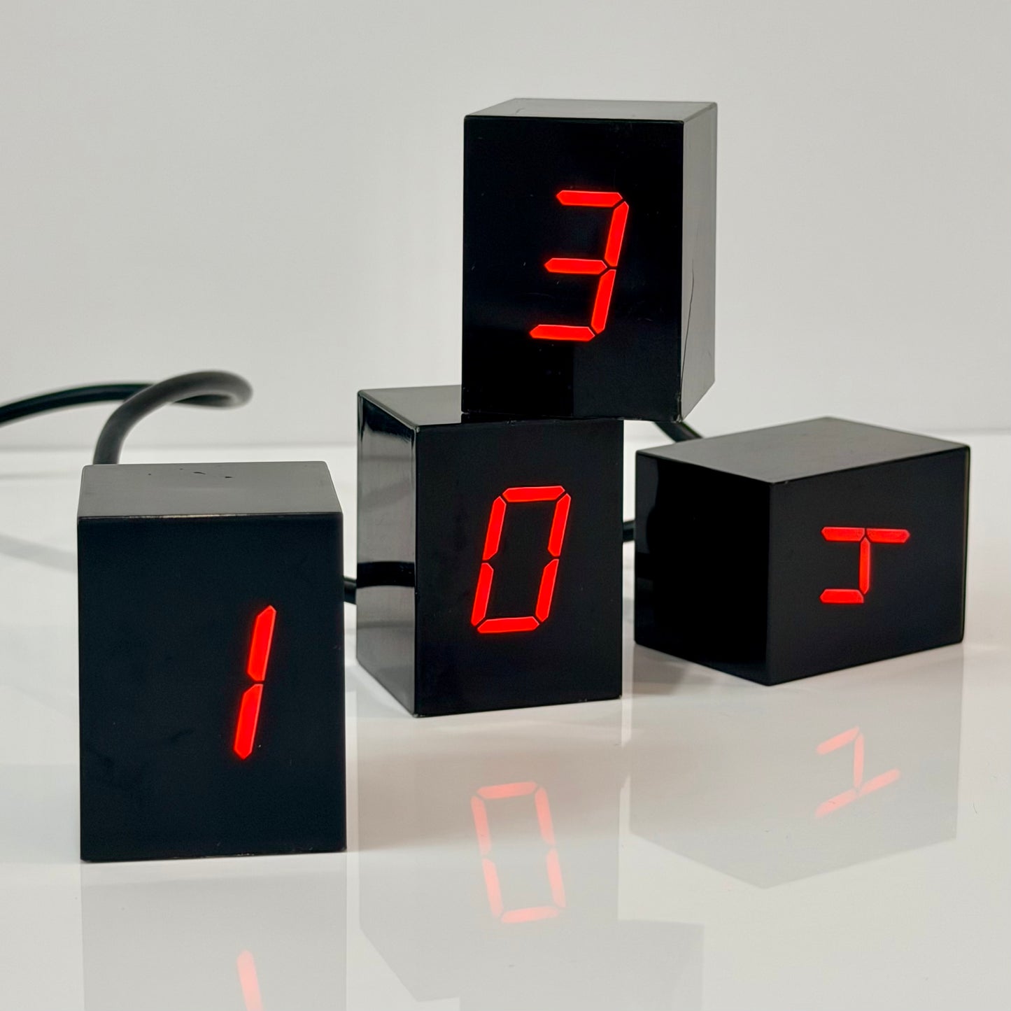 Vintage Jonas Damon 'Untitled / Numbers' LED Clock 2006