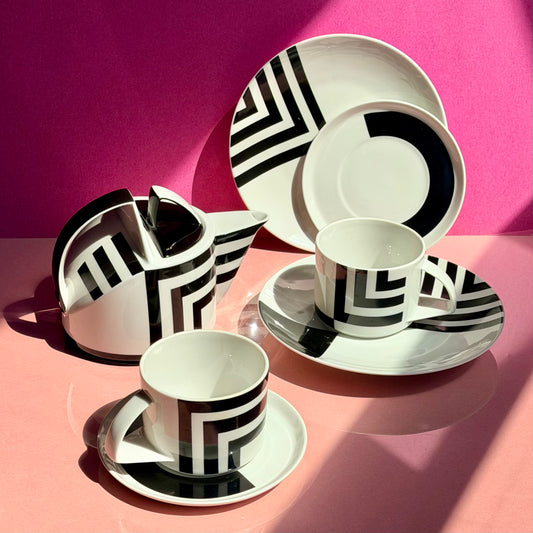 Vintage Lomosnov Mega Graphic Tea Set 1990s