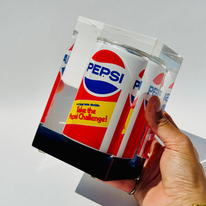 Vintage Lucite Encased Pepsi Can 1970s