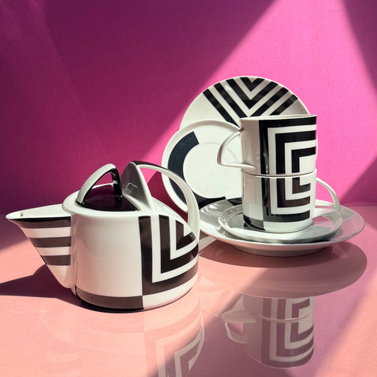 Vintage Lomosnov Mega Graphic Tea Set 1990s