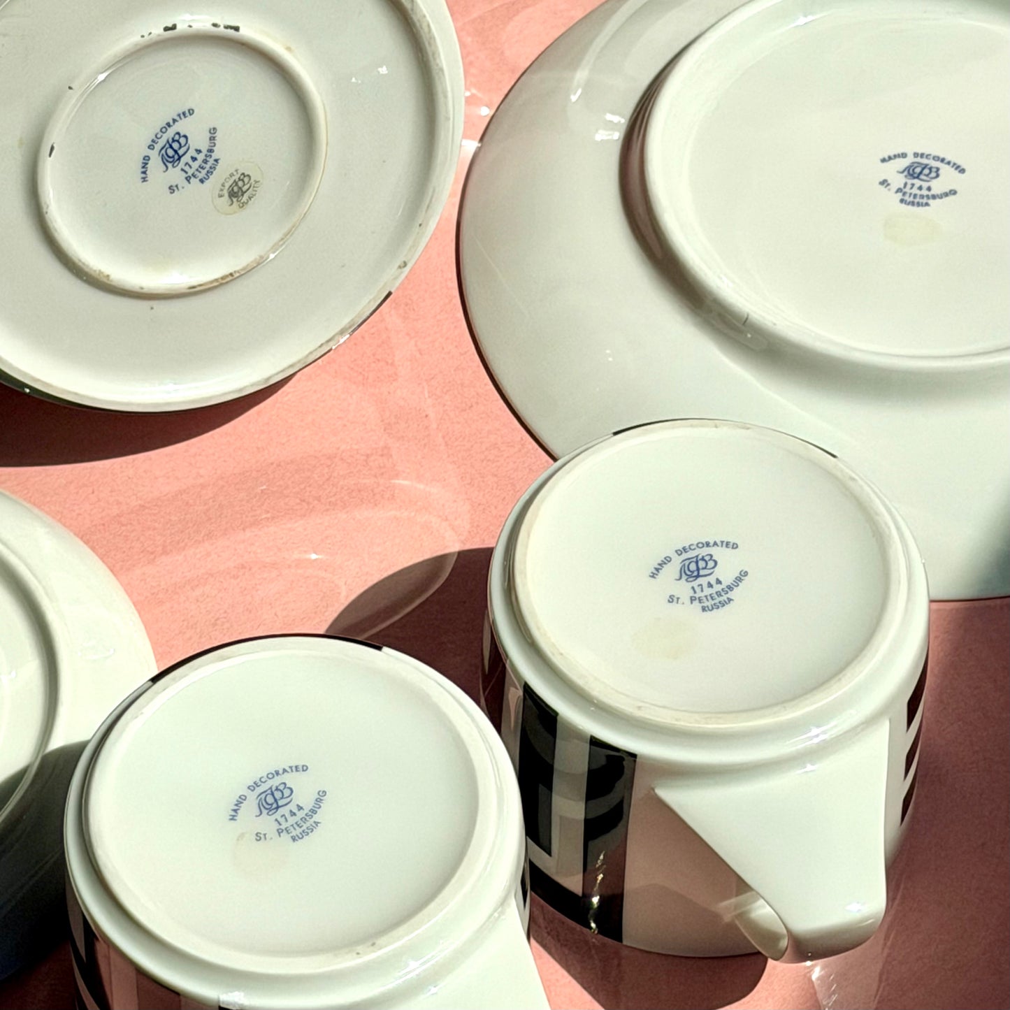 Vintage Lomosnov Mega Graphic Tea Set 1990s