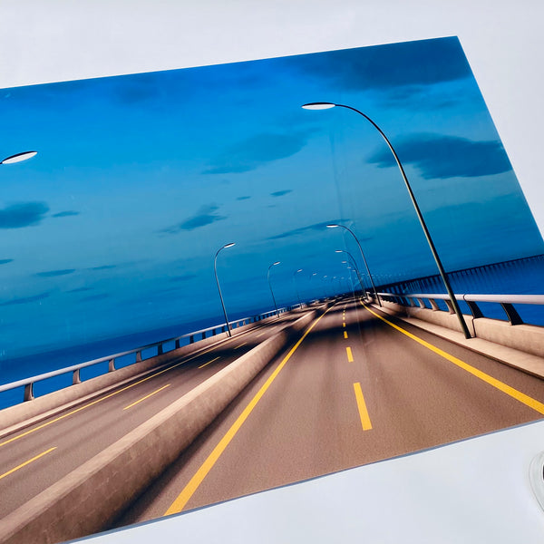 Vintage XL Photo Realistic Highway to Nowhere Print