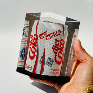 Vintage Lucite Encased Diet Coke Can 1991