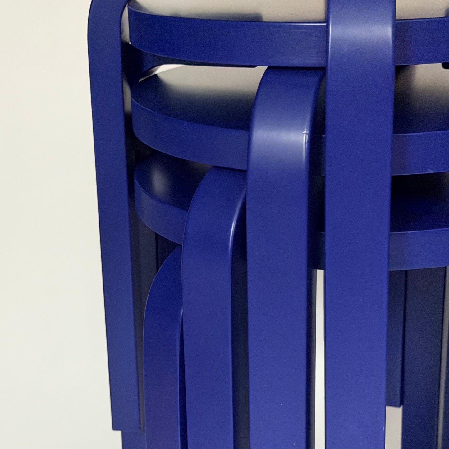 Special Edition Blue Alvar Aalto Stool 60 & Stool E60s 2011