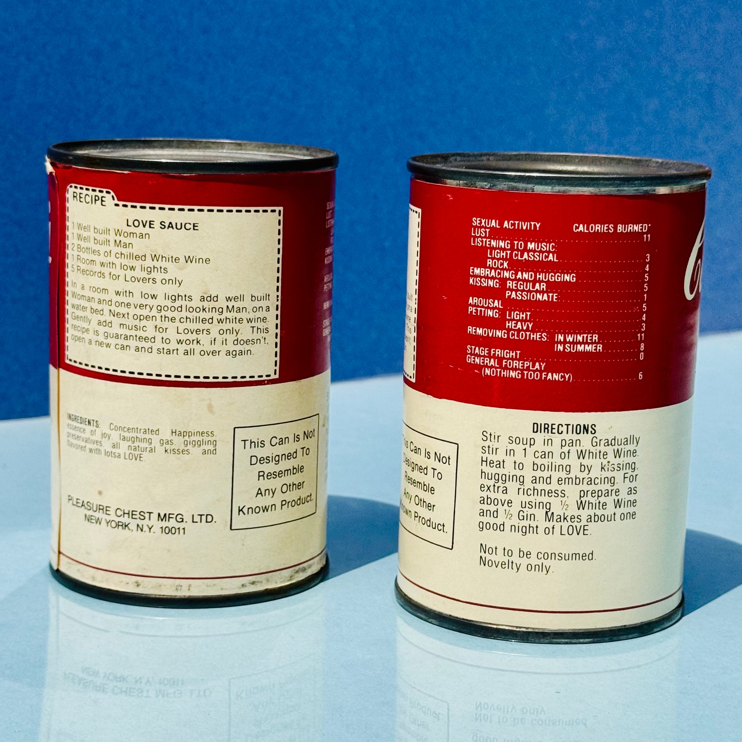 Vintage Campball's Naughty Novelty Soup Cans 1970s