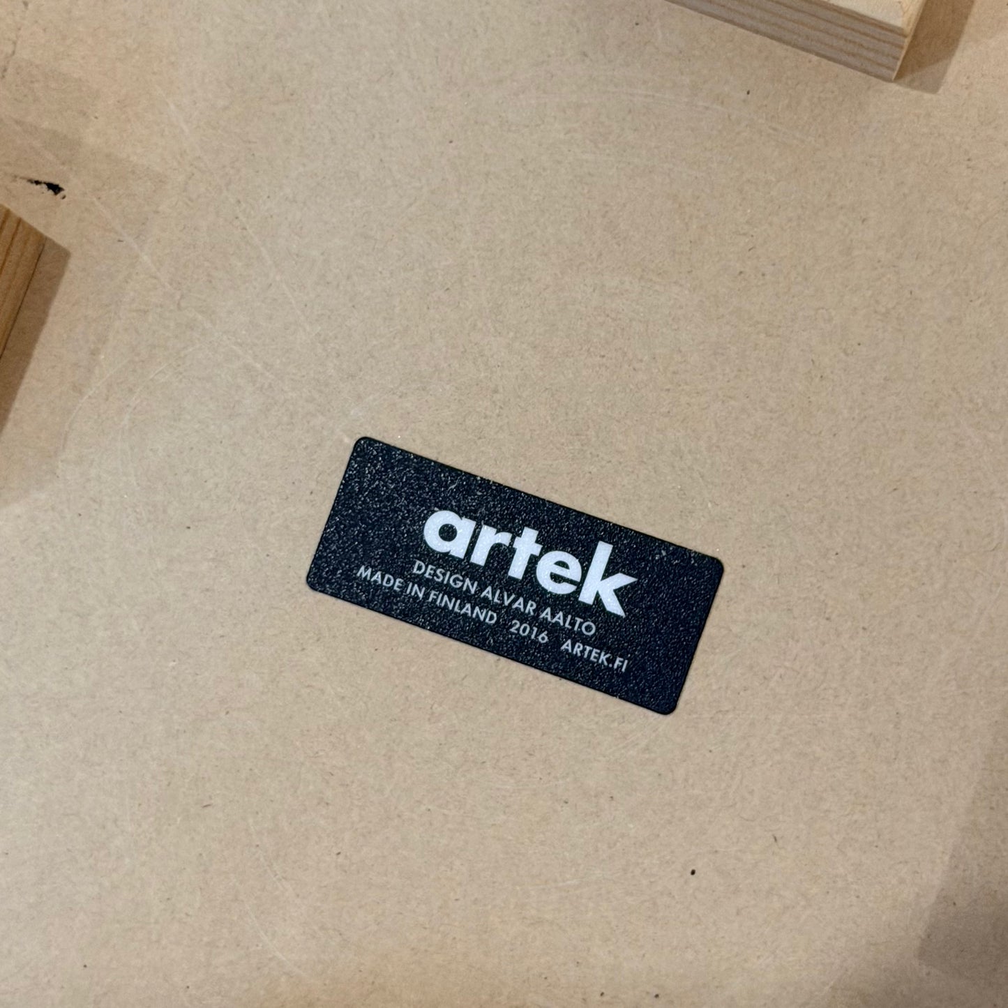 Alvar Aalto Black Four Leg Stool E60 2016