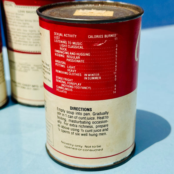 Vintage Campball's Naughty Novelty Soup Cans 1970s