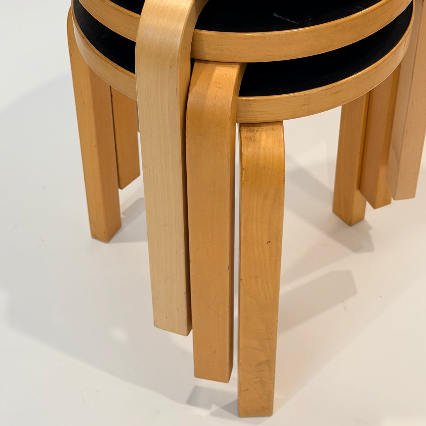 Vintage Alvar Aalto Black 'Stool 60's 1997