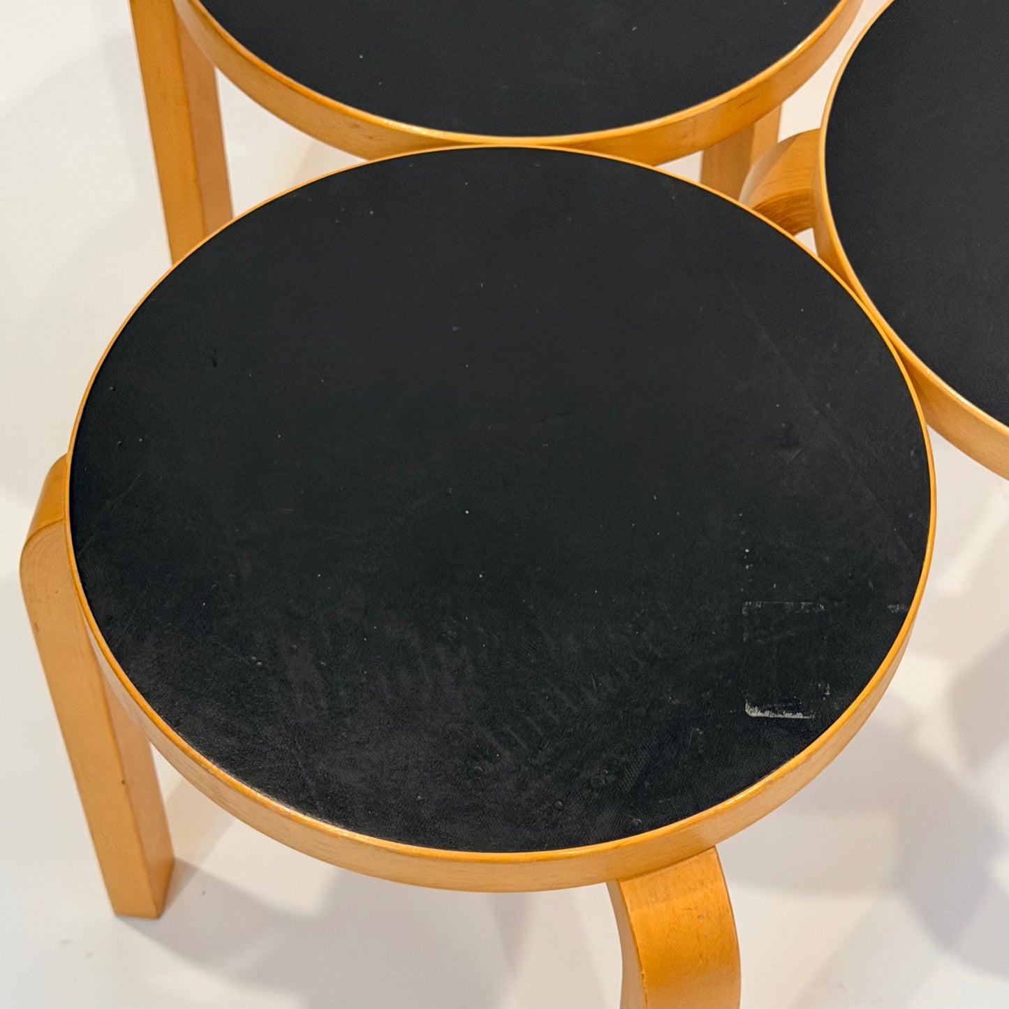 Vintage Alvar Aalto Black 'Stool 60's 1997