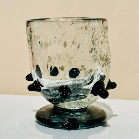 Vintage Nipple Art Glass Vessel / Vase