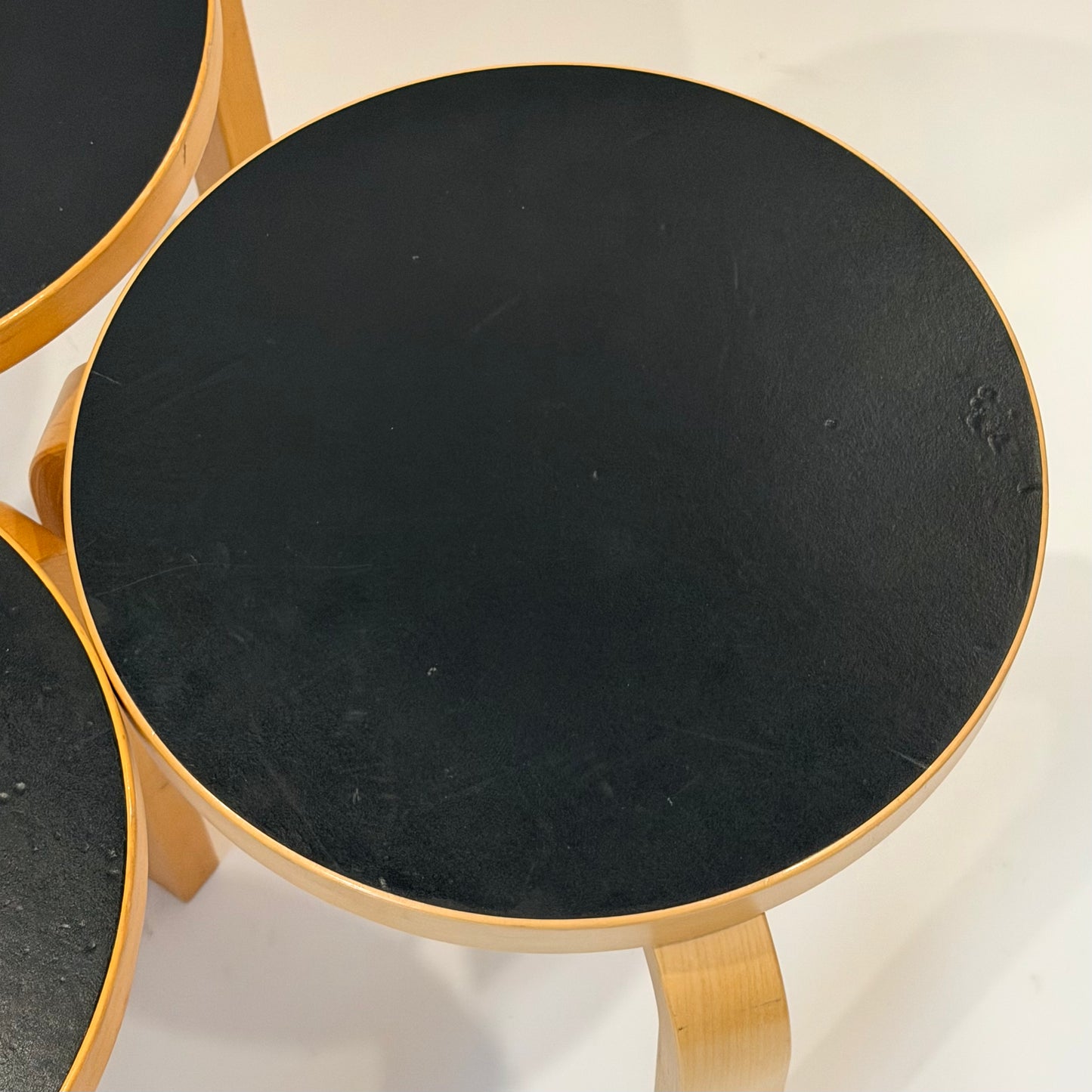 Vintage Alvar Aalto Black 'Stool 60's 1997