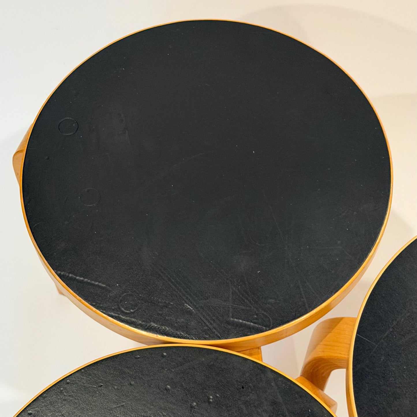 Vintage Alvar Aalto Black 'Stool 60's 1997