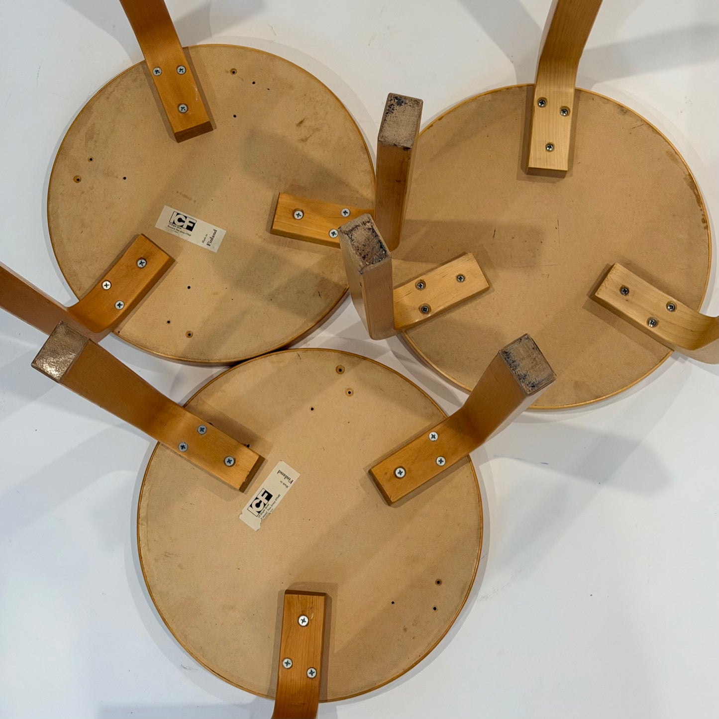 Vintage Alvar Aalto Black 'Stool 60's 1997