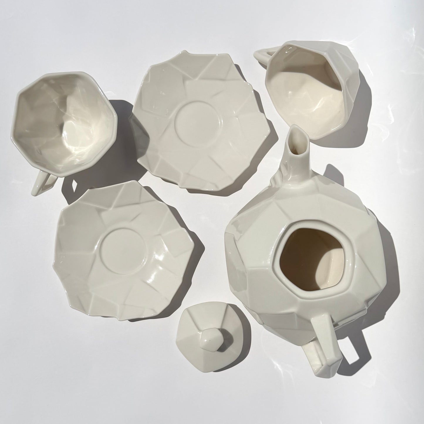 Vintage Bill Harvey 'Shatter' Tea Set 1990s