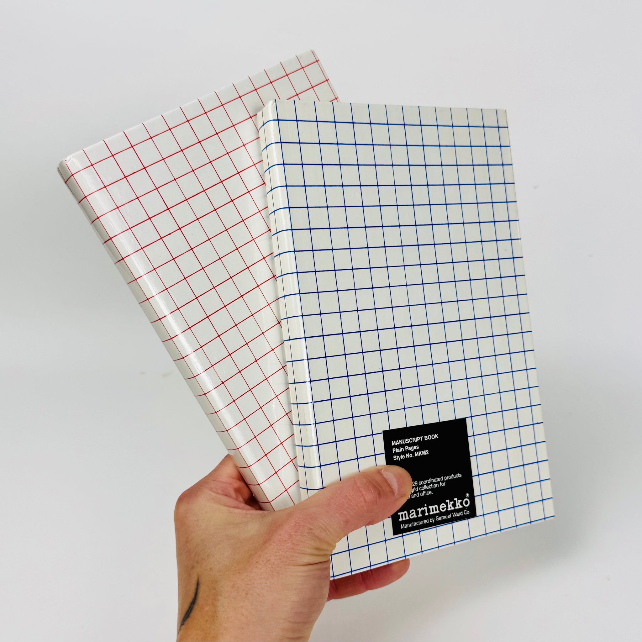 Vintage Deadstock Marimekko Grid Pair Notebooks