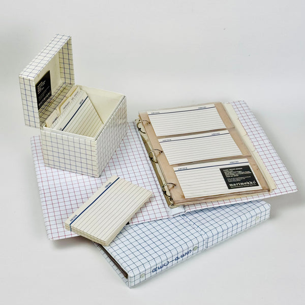 Vintage Deadstock Marimekko Grid Recipe Box / Binders