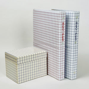 Vintage Deadstock Marimekko Grid Recipe Box / Binders