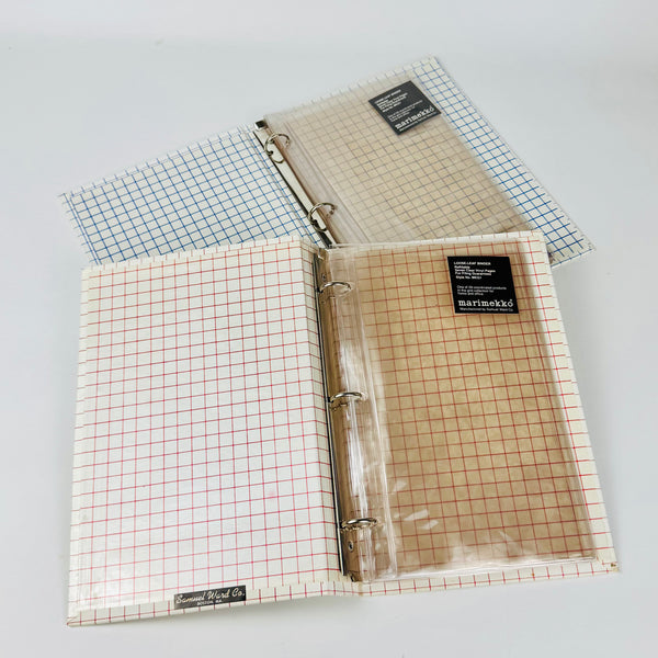 Vintage Deadstock Marimekko Grid Receipt File / Guarantees Binders