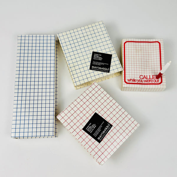 Vintage Deadstock Marimekko Grid Notepads