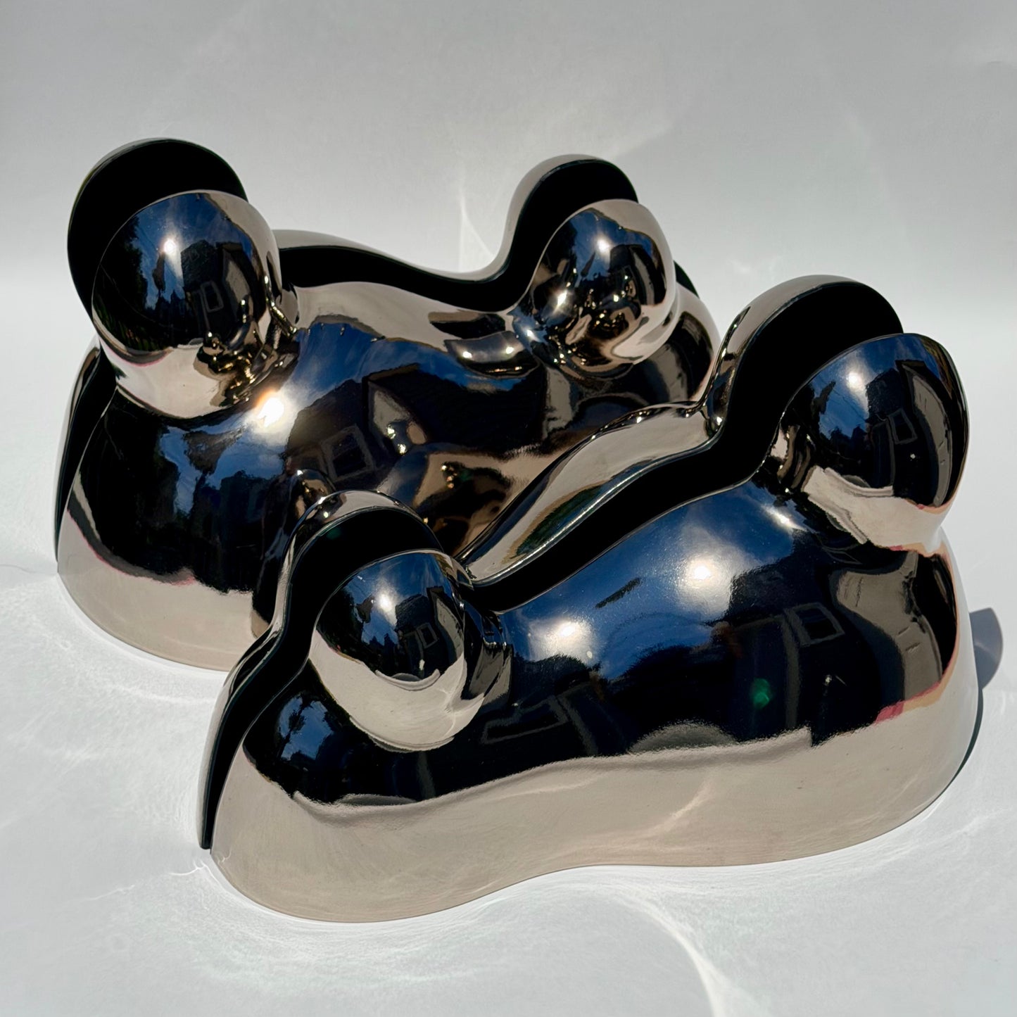 Sinisa Kucek Platinum Biomorphic Sculptures Circa 2013