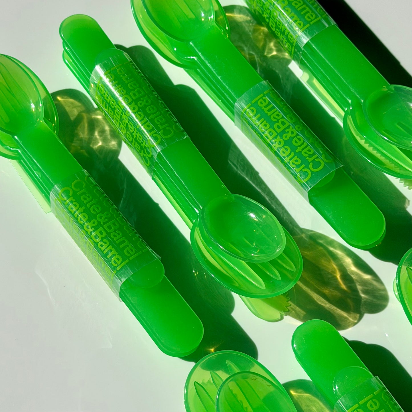 Deadstock Carsten Jorgensen Acid Green 'Bistro' Cutlery 1980