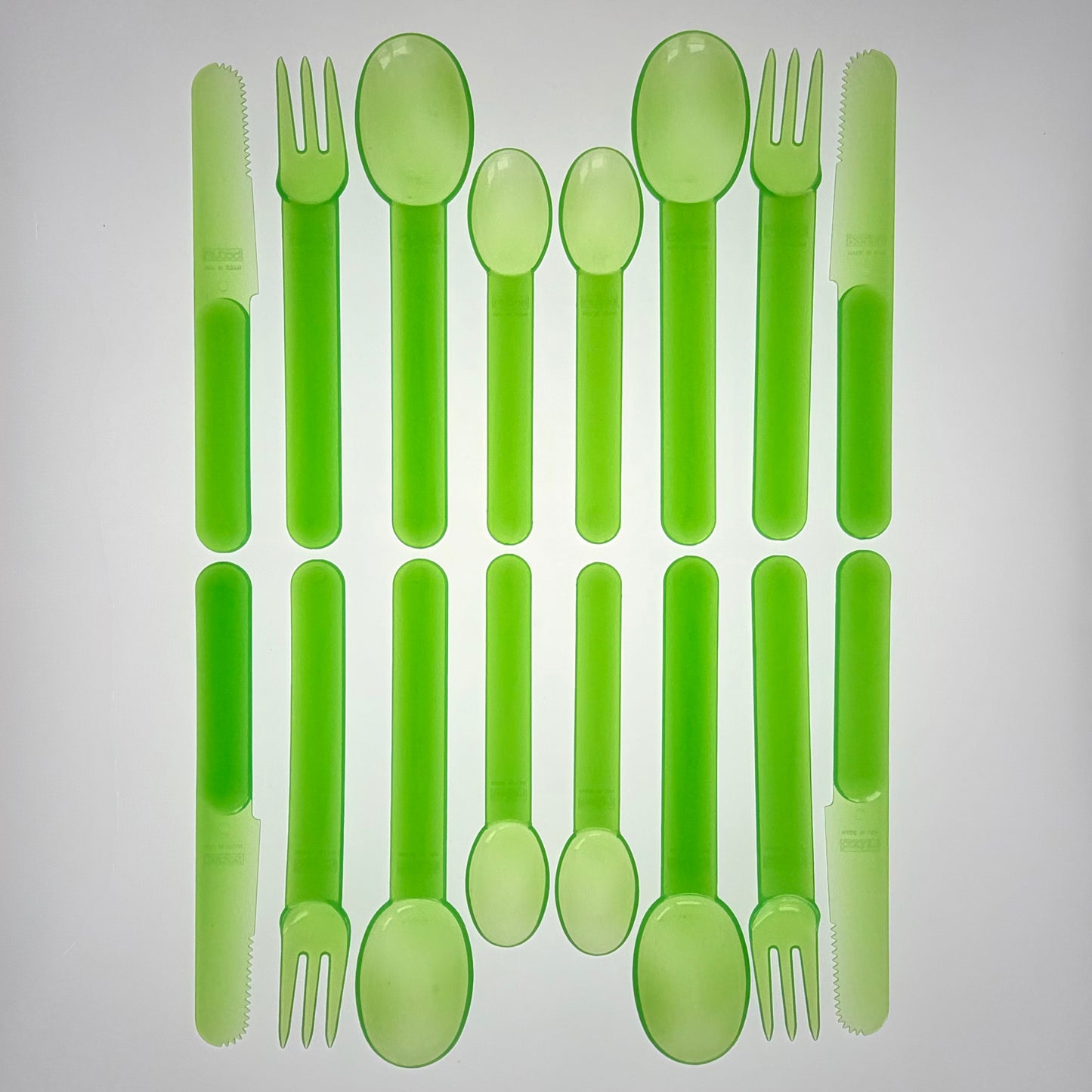 Deadstock Carsten Jorgensen Acid Green 'Bistro' Cutlery 1980
