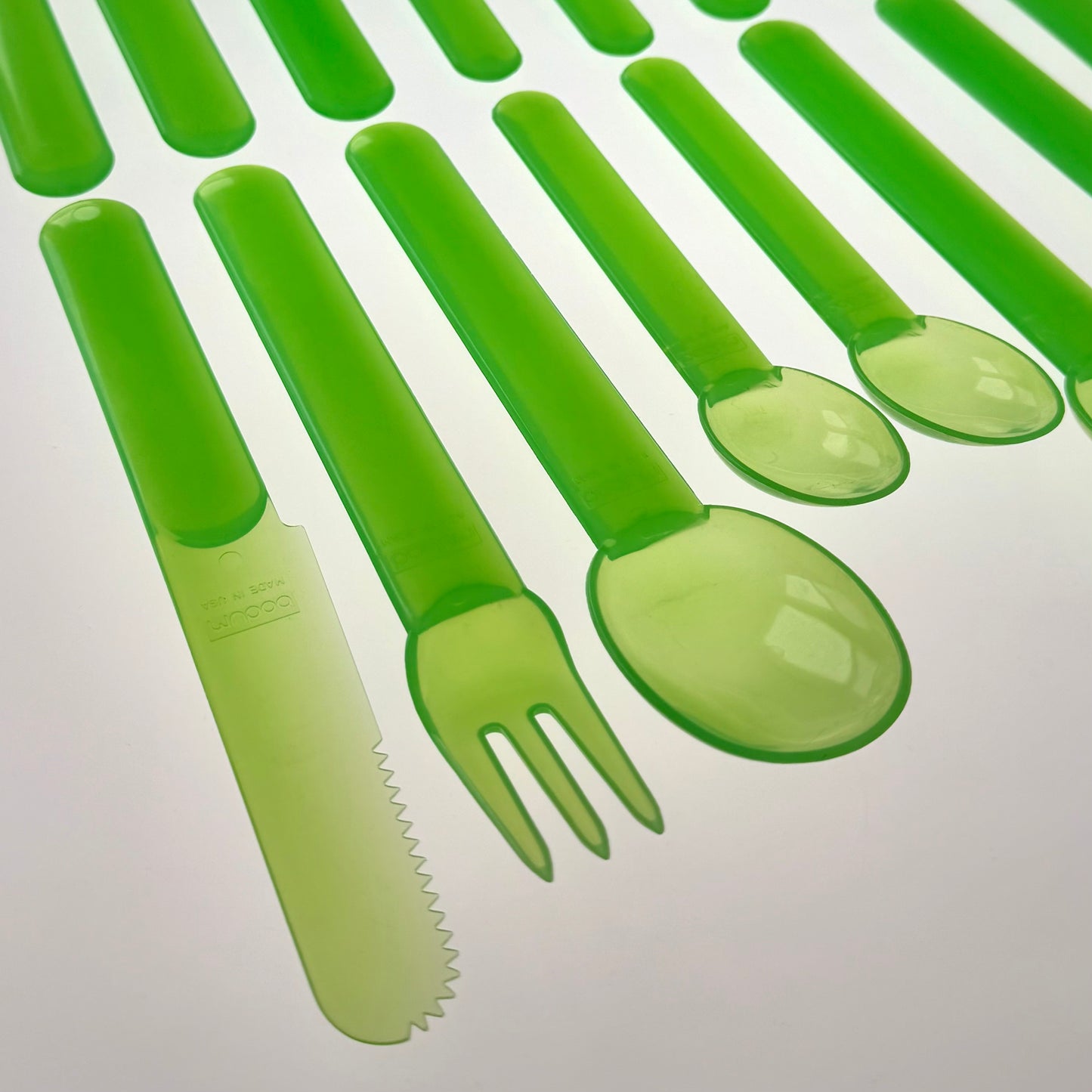 Deadstock Carsten Jorgensen Acid Green 'Bistro' Cutlery 1980
