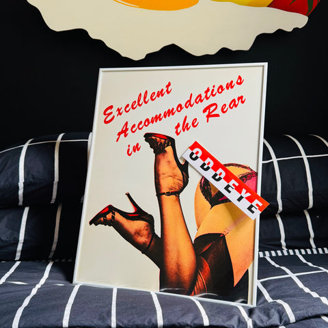 'Excellent Accommodations In The Rear' Framed Print