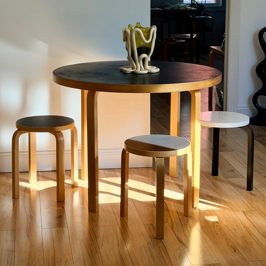 Vintage Alvar Aalto Black 'Stool 60's 1997