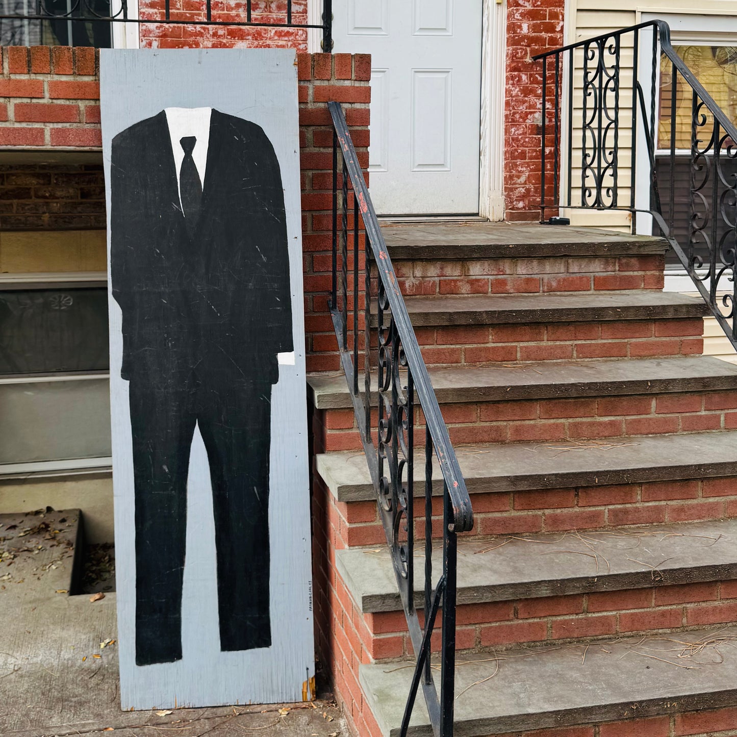 Patrick-Earl Giant Folk Art Suit Painting 2003