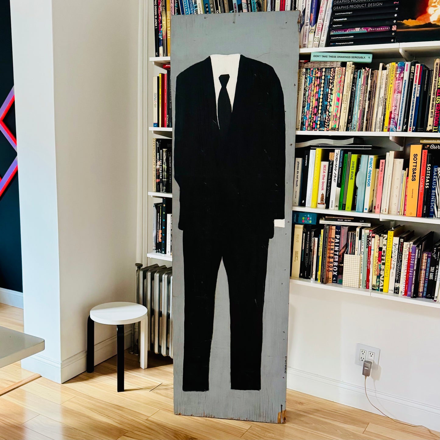 Patrick-Earl Giant Folk Art Suit Painting 2003