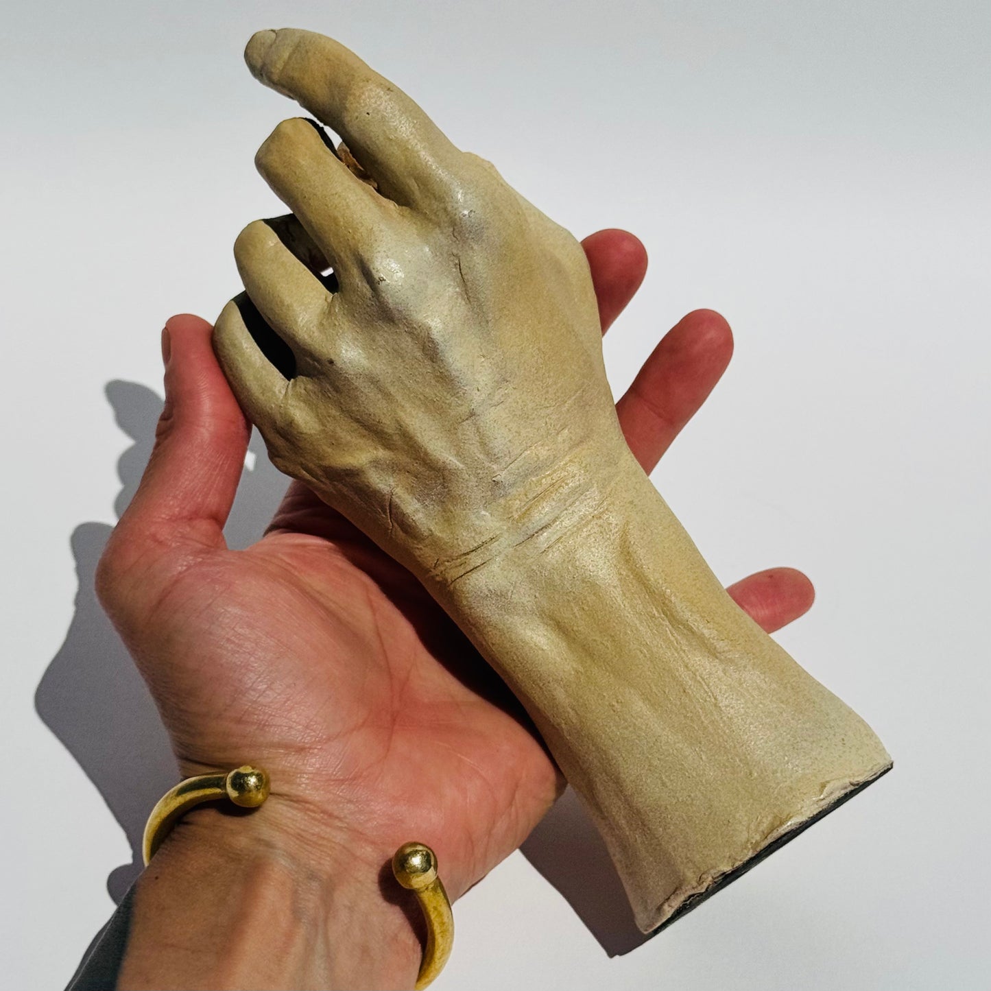 Vintage Figurative Hand Sculpture 1970s