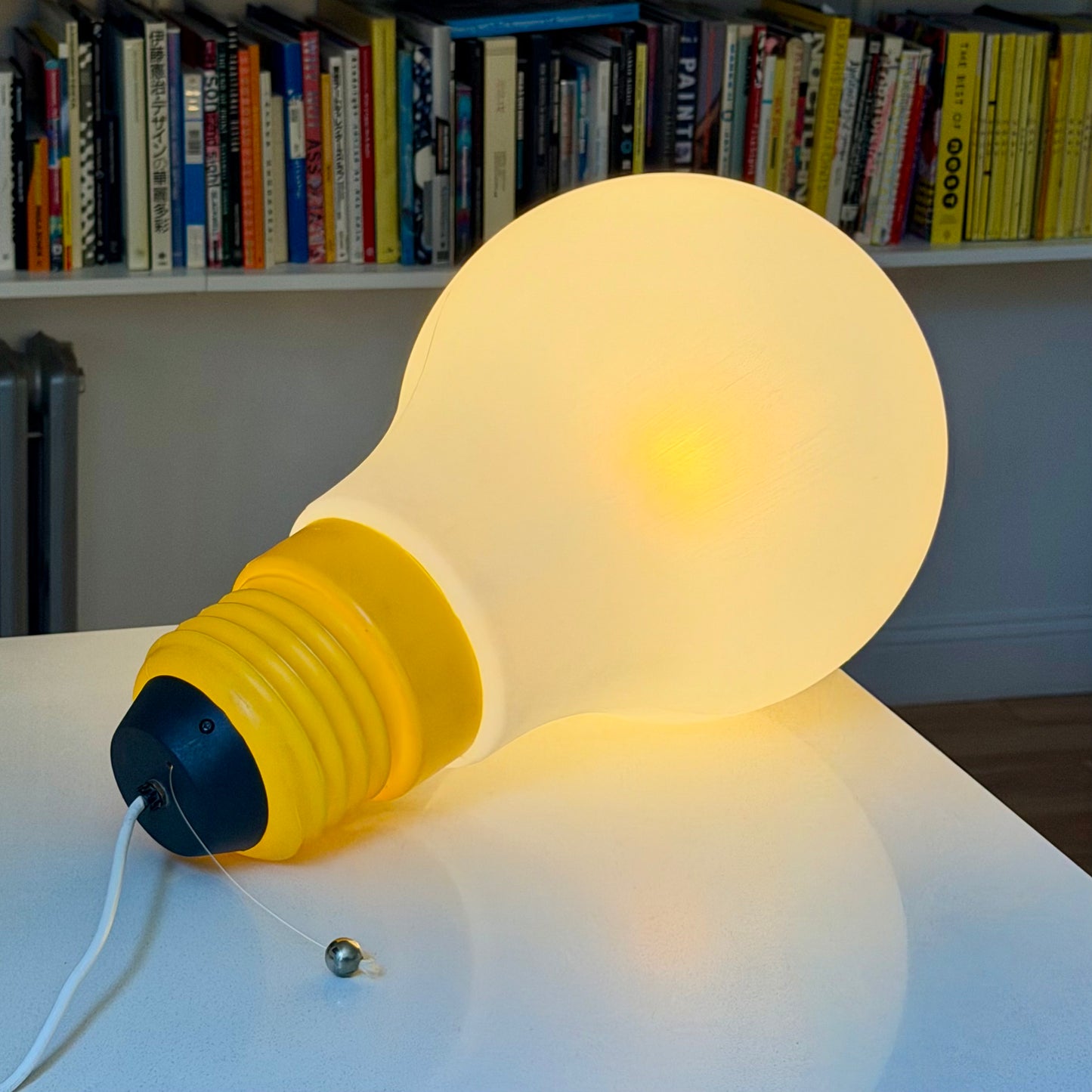 Vintage 'Le Bulb' Pop Art Swag Lamp 1981