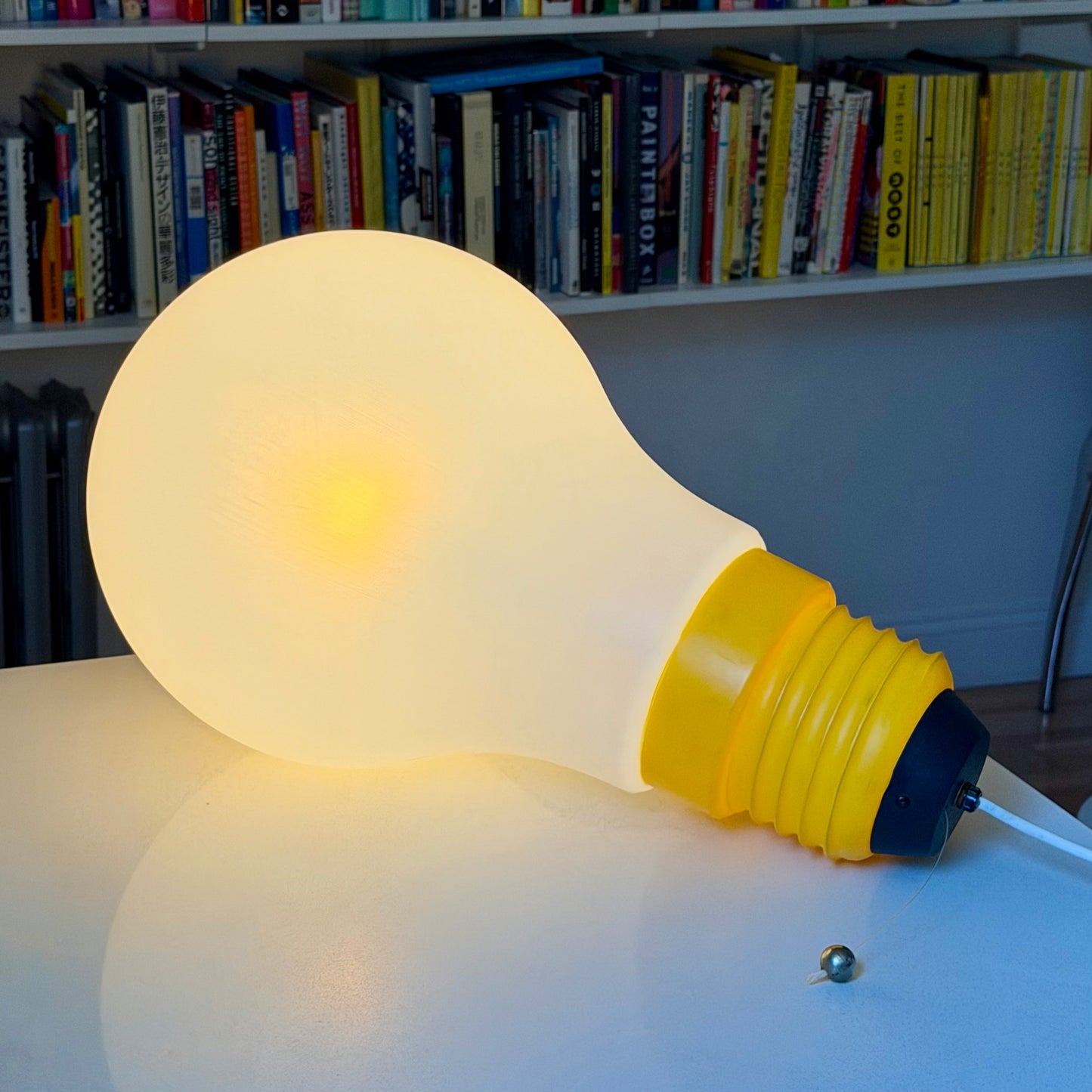 Vintage 'Le Bulb' Pop Art Swag Lamp 1981