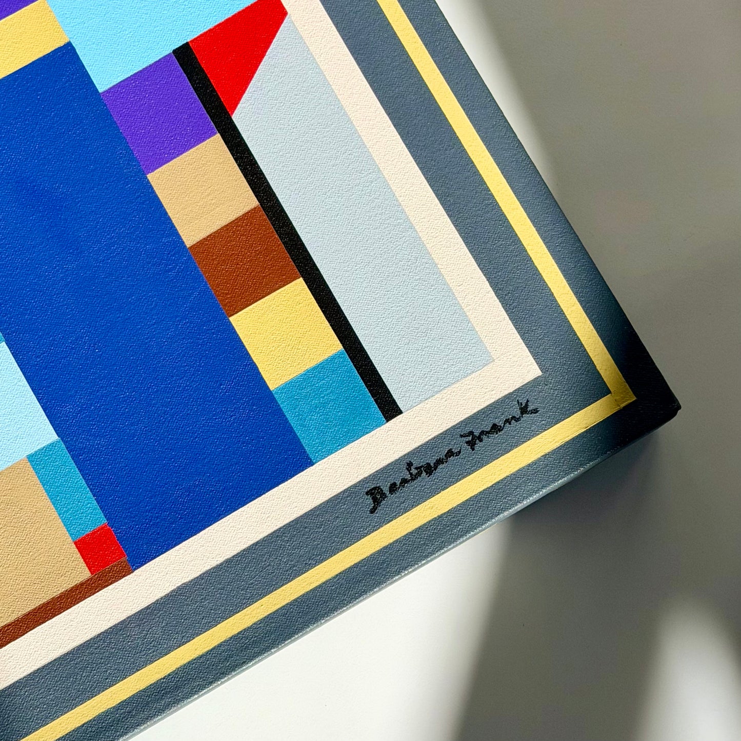 Vintage Barbara Frank Geometric Painting Circa 1998
