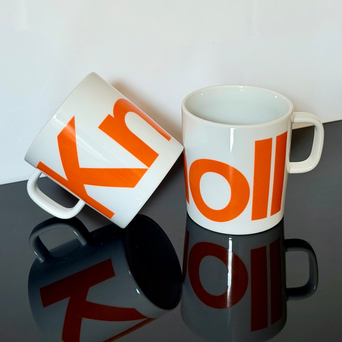 Scarce Knoll Logo Mugs / Jasper Morrison for Alessi 2008