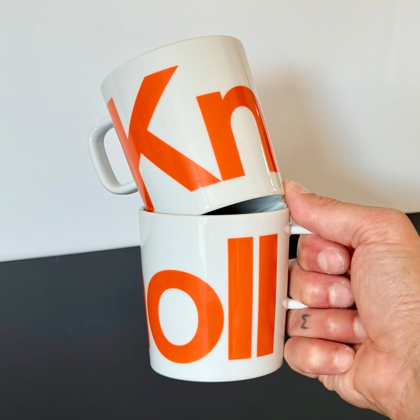Scarce Knoll Logo Mugs / Jasper Morrison for Alessi 2008