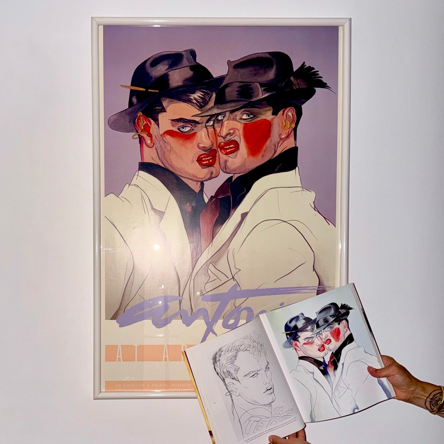 Exceptionally Rare Antonio Lopez Fashion Illustration Litho. 1985