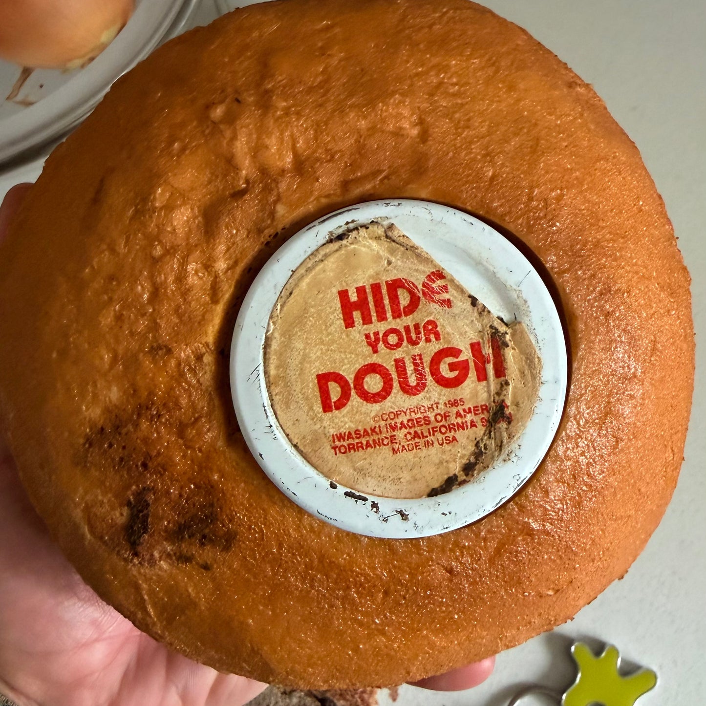 Vintage Hide Your Dough Bread Stash Jar 1985