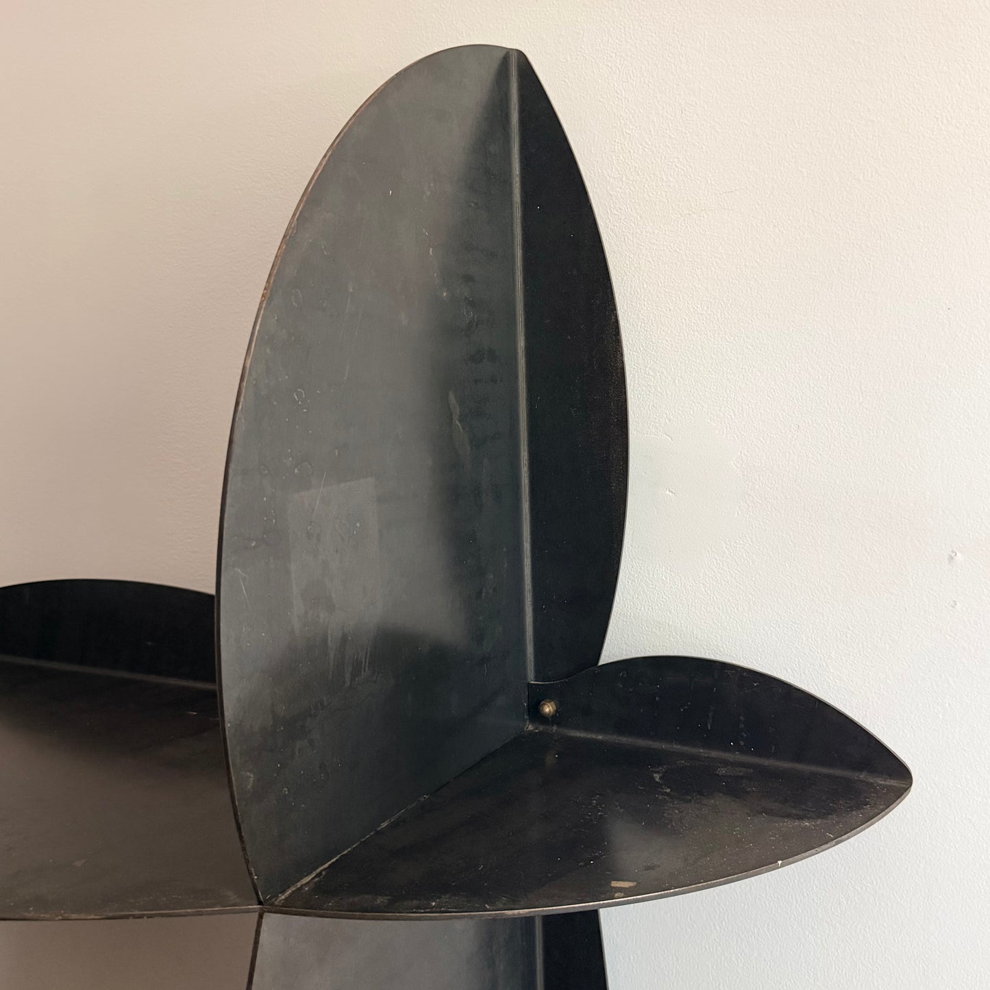 Vintage Sculptural Steel Bookcase Circa 1990s