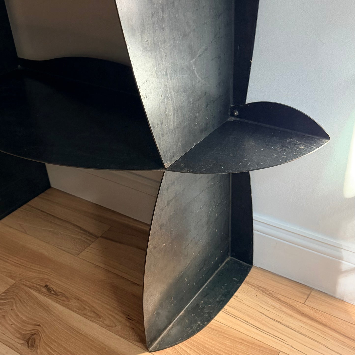 Vintage Sculptural Steel Bookcase Circa 1990s