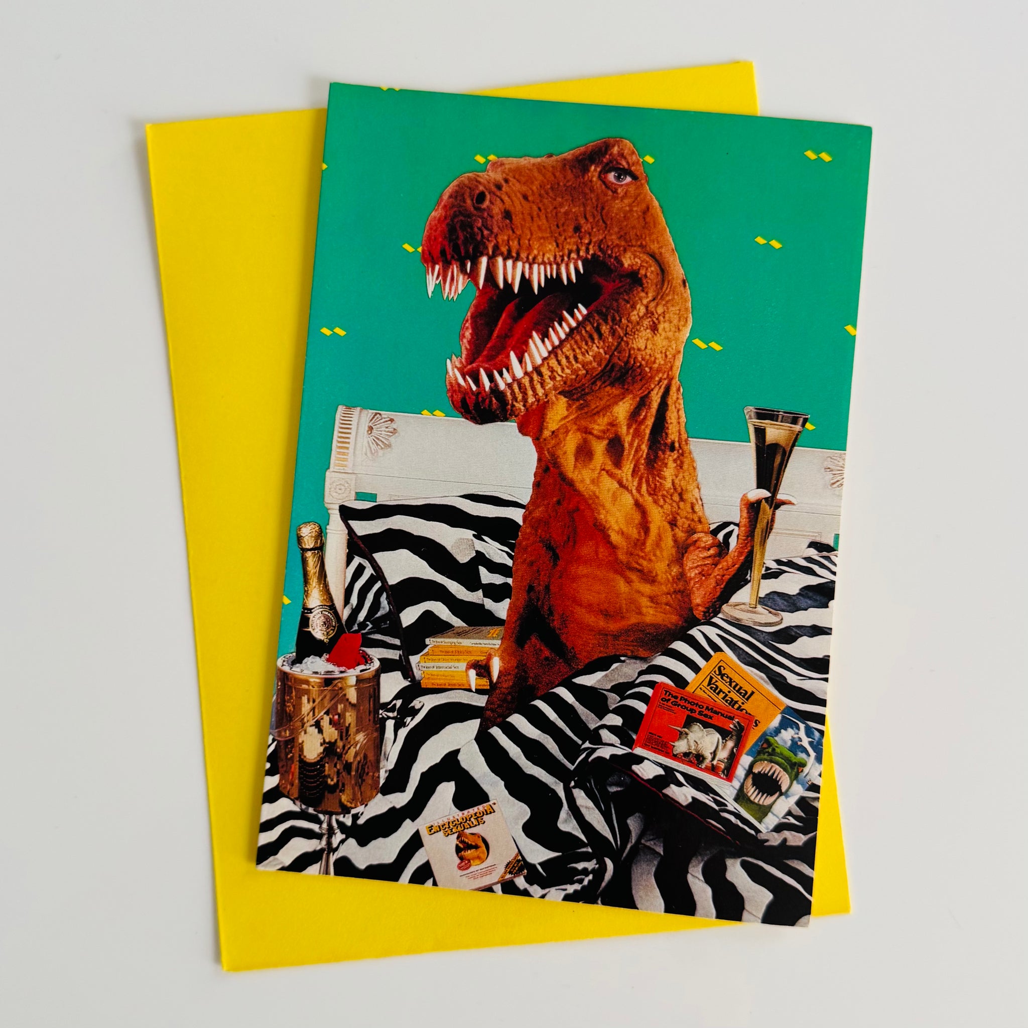 Deadstock 'Wanna' Make Some Unnatural History' Dino Card 1985