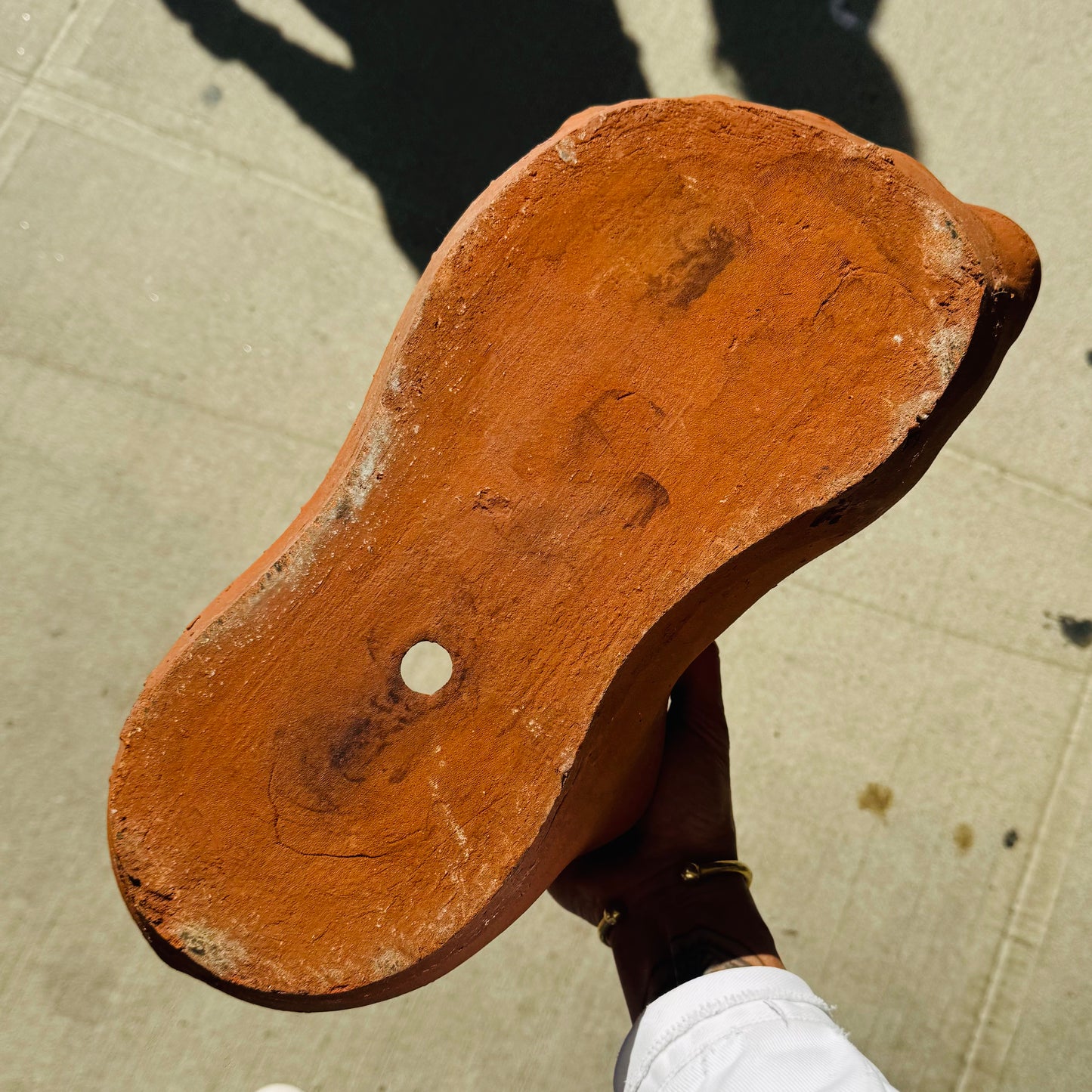 Vintage  Pop Art Terracotta Giant Foot Planter