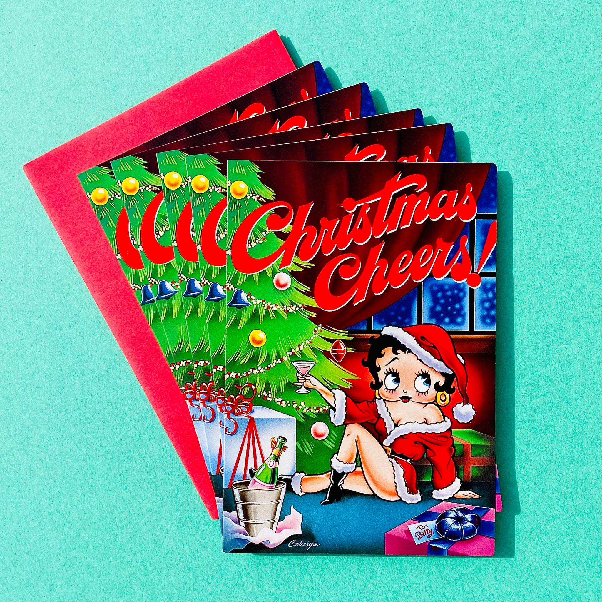 Deadstock Betty Boop 'Christmas Cheers' Cards 1983