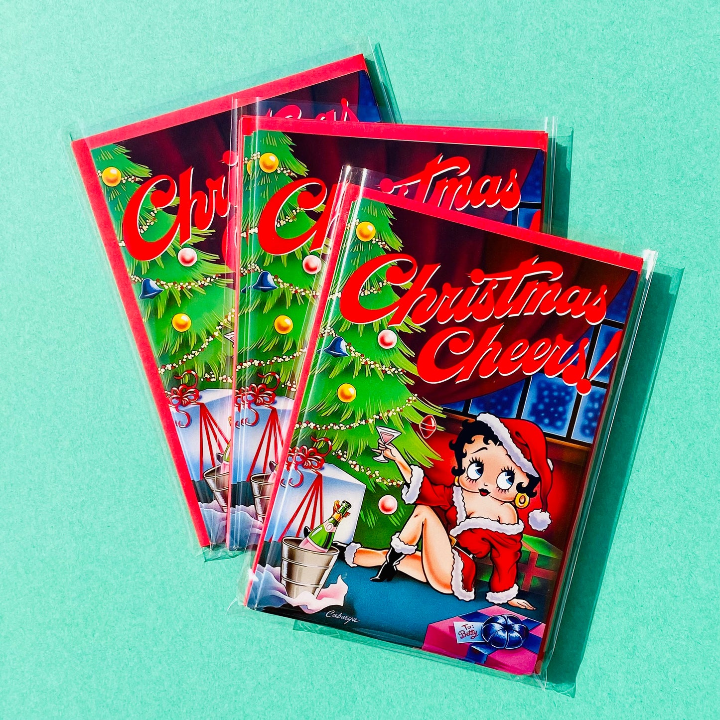 Deadstock Betty Boop 'Christmas Cheers' Cards 1983
