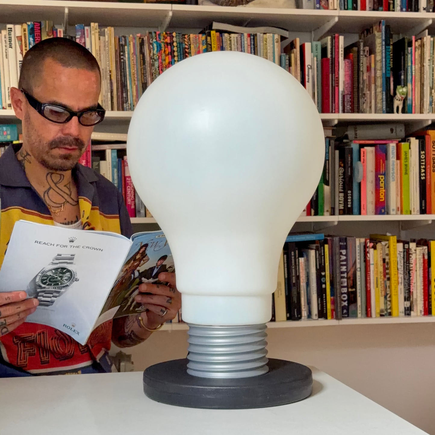 Vintage Giant Pop Art Lightbulb Lamp 1980s