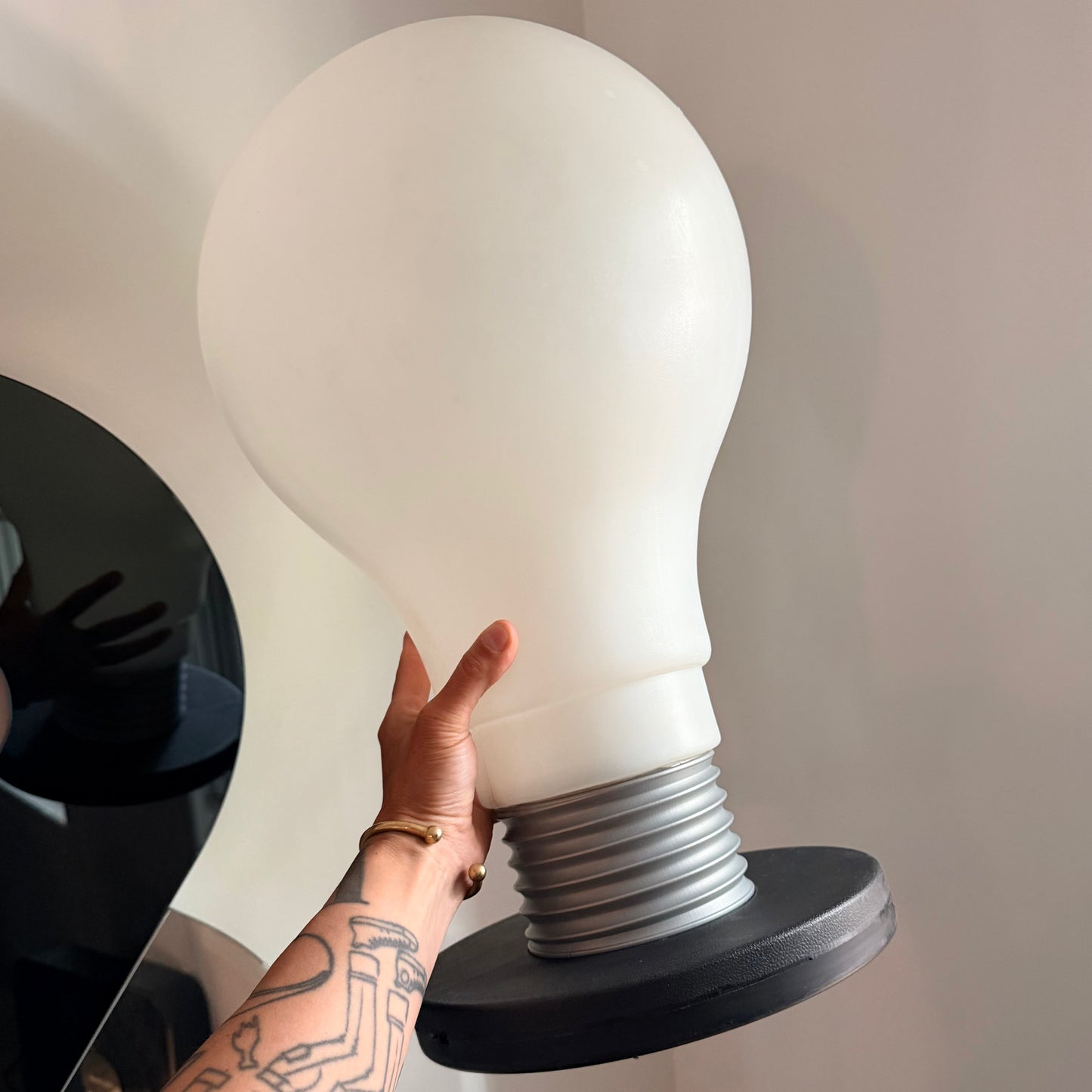 Vintage Giant Pop Art Lightbulb Lamp 1980s