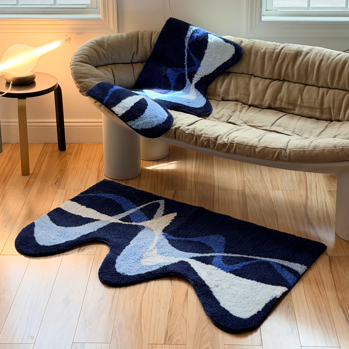90's Umbra Karim Rashid デザイン Y2K スペースエイジ Karim Rashid Synth Asymmetrical Rugs 2015 – ODD EYE